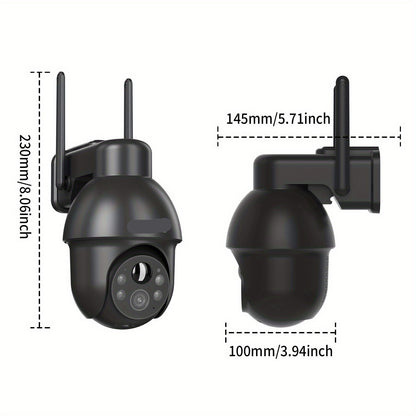 Beveiligingscamera – Draadloze Camera – Zonnecamera – Slimme Beveiliging – 360° Draaibaar – 3MP HD Resolutie - set van 4 Stuks