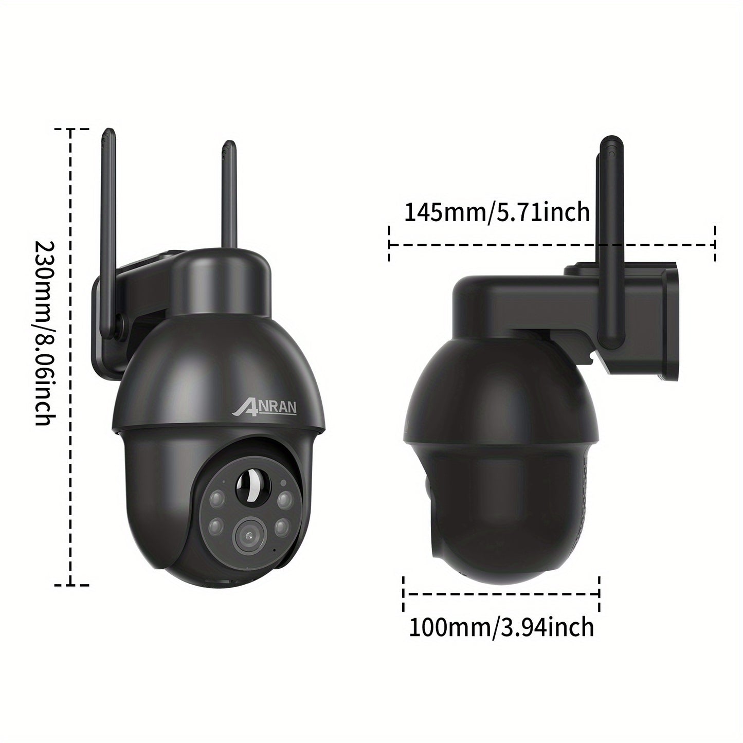 Beveiligingscamera – Solar Camera – Draadloze Camera – Outdoor Camera – IP Camera – 2 Stuks – 360° Pan & Tilt – Full-Color Nachtzicht