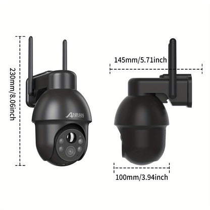Beveiligingscamera – Solar Camera – Draadloze Camera – Outdoor Camera – IP Camera – 2 Stuks – 360° Pan & Tilt – Full-Color Nachtzicht