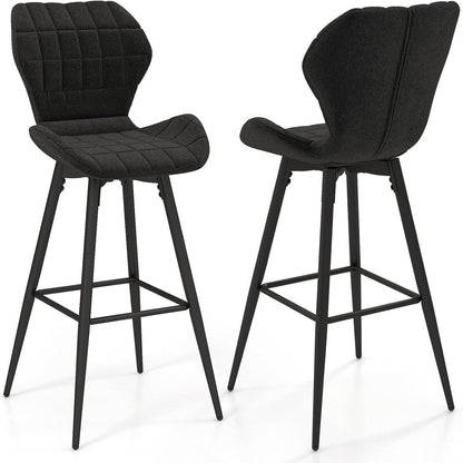 Barkrukken – Barstoelen – Keukenkrukken – Hoge Stoelen – Zitkrukken – Ergonomisch Foam Kussen – Verstelbare Voetjes