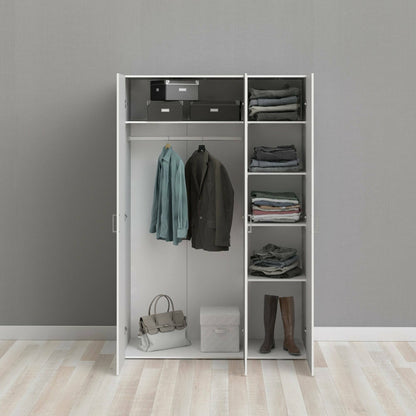 Wardrobe 3 Doors Before Dsegr, Mobile Bed Camera, Walk-In Closet, Coat Closet, 115X49 H175 Cm, White