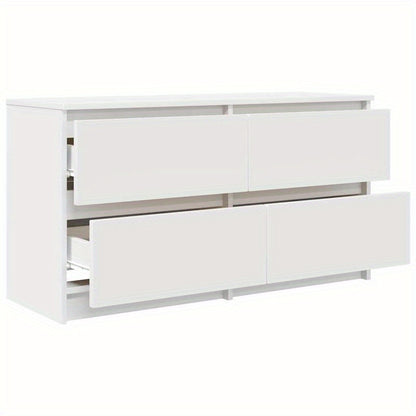 TV meubel – TV kast – Media meubel – Entertainment meubel – Wit tv meubel – Compact 100x35x54 cm – MDF en hardhout
