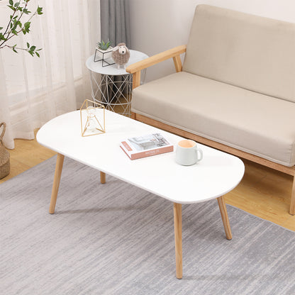 Lage Tafel – Bijzettafel – Salontafel – Sofa Tafel – Centrale Tafel – Massief Eikenhouten Poten – 110x50x45 cm