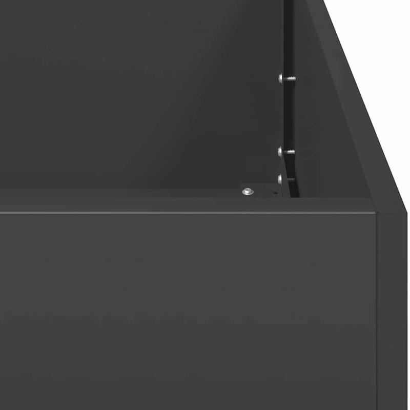 Planter Box 120X80X40 Cm Black Steel