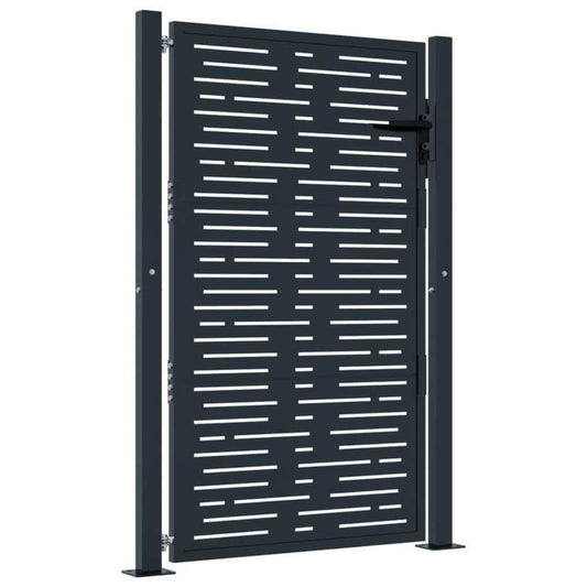 Tuinpoort – Hekpoort – Tuindeur – Schuttingdeur – Metalen Poort – Duurzaam Metaal – 104x155 cm – Antraciet Afwerking
