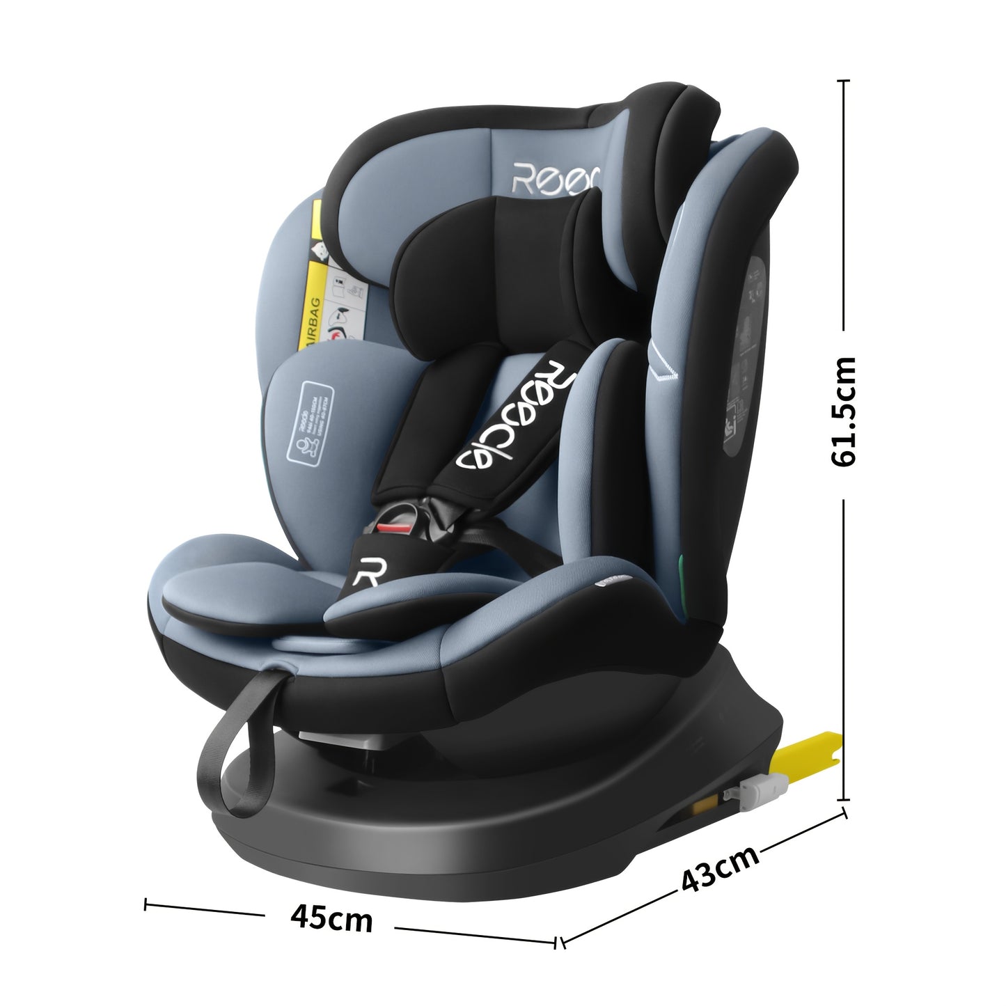 Autozitje – Autostoel – Zitverhoger – Booster – ISOFIX Bevestiging – 360° Draaibaar – Groeit Mee 40-150 cm – i-Size Veiligheid ECE R129