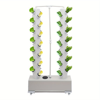Hydroponic Systeem – Hydrocultuur Kweeksysteem – Verticale Tuin – Moestuintafel – Kweekset – 56 Plantplaatsen – 30L Waterreservoir – Automatische Waterpomp – Mobiel met 4 Wieltjes
