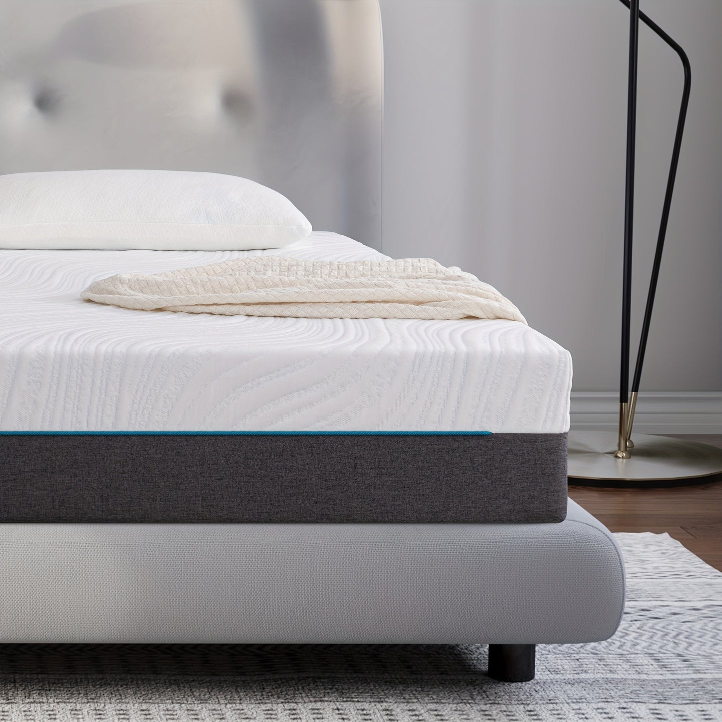 18/20cm 160x200cm Memory Foam Mattress | Soft Comfortable Fabric Medium Softness for Optimal Body Support & Comfortable Sleep, Polyester Cover, Hybrid Construction, Euro Top, Pocketed Coil, Twirest Brand