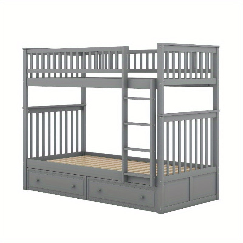 Stapelbed – Hoogslaper – Bunkbed – Kinderbed – Jongensbed – 90x200cm – Met Laden – Metaal – Ruimtebesparend – Duurzaam