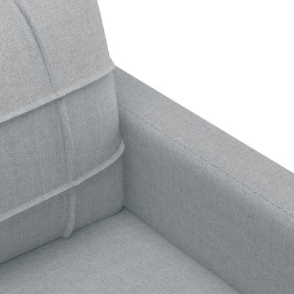 3-zits bank – Sofa – 3-zitsbank – Bedbank – Loungebank – Lichtgrijs – Compact 180 cm – Traagschuim Vulling – Stevig Hardhouten Frame