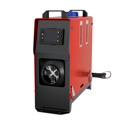 8KW Diesel Kachel – Dieselverwarmer – Parkeer Verwarmer – Truck Kachel – Caravan Heater – LCD Temperatuurdisplay – Oververhittings- en Kantelbeveiliging – Zwart/Rood