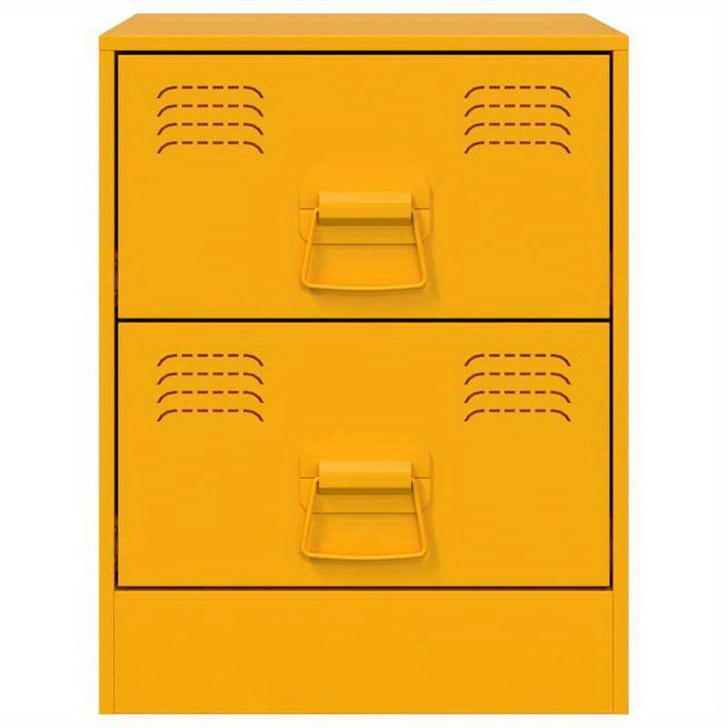 Nightstands 2pcs 34.5X39X44 Cm Steel Yellow