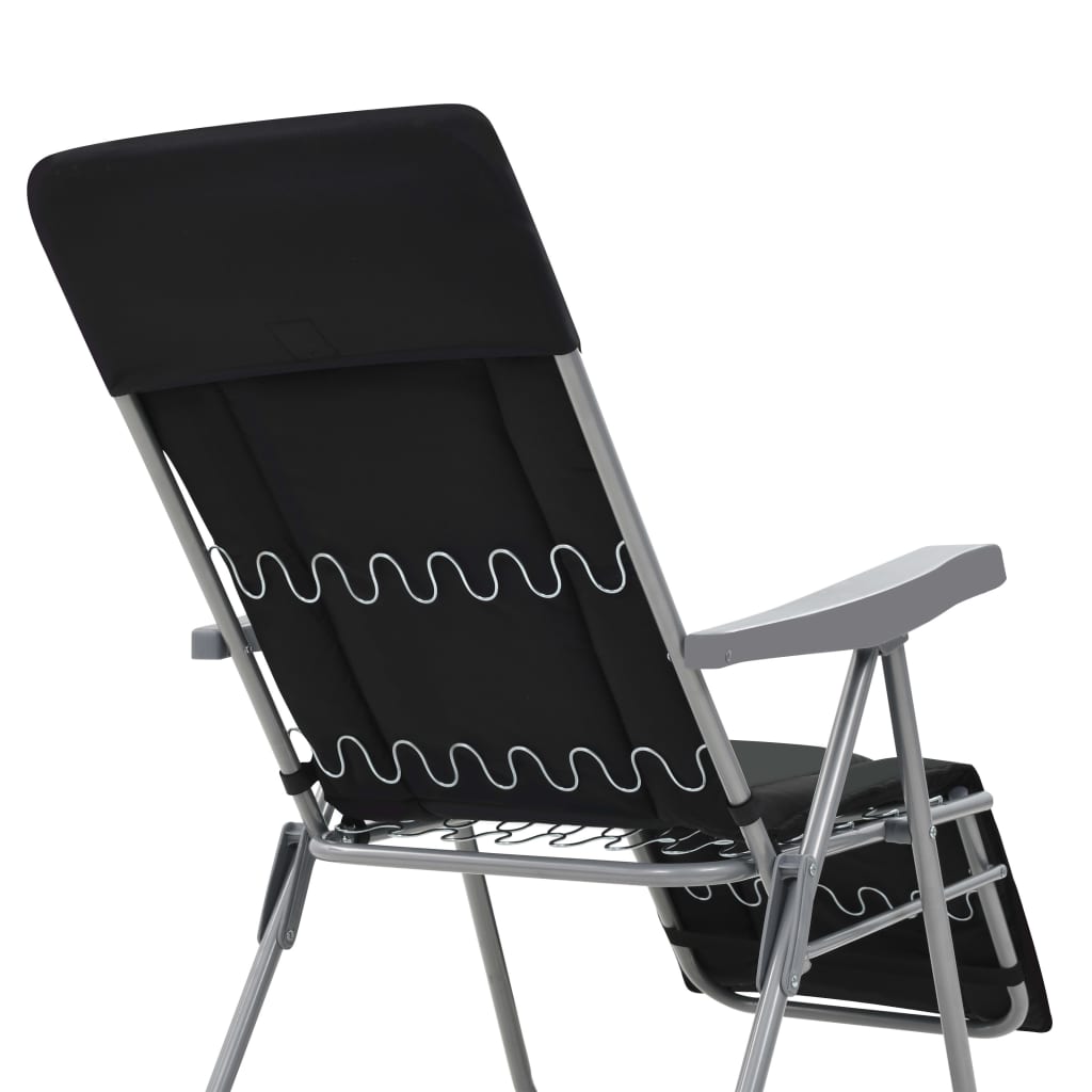 Inklapbare Tuinstoelen – Campingstoelen – Relaxstoelen – Tuinmeubilair – Verstelbare Rugleuning – Stalen Frame – Comfortabele Kussens