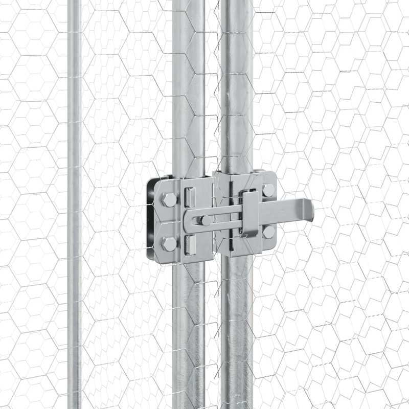 Kippenren – Kippenhok – Hennenhok – Kipren – Kippenkooi – Gegalvaniseerd Staal – 400x100x190 cm – Goede Ventilatie – Weerbestendig