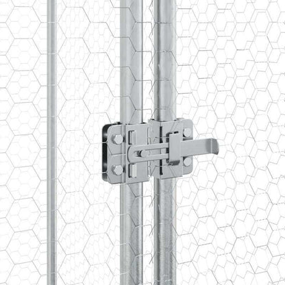 Kippenren – Kippenhok – Hennenhok – Kipren – Kippenkooi – Gegalvaniseerd Staal – 400x100x190 cm – Goede Ventilatie – Weerbestendig
