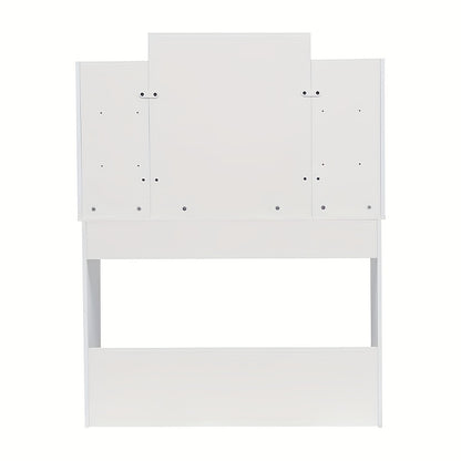 Makeup Tafel – Kaptafel – Dressoir – Vanity Desk – Make-up Meubel – 139,7 cm Breed – 1 Lade en 4 Planken – Wit