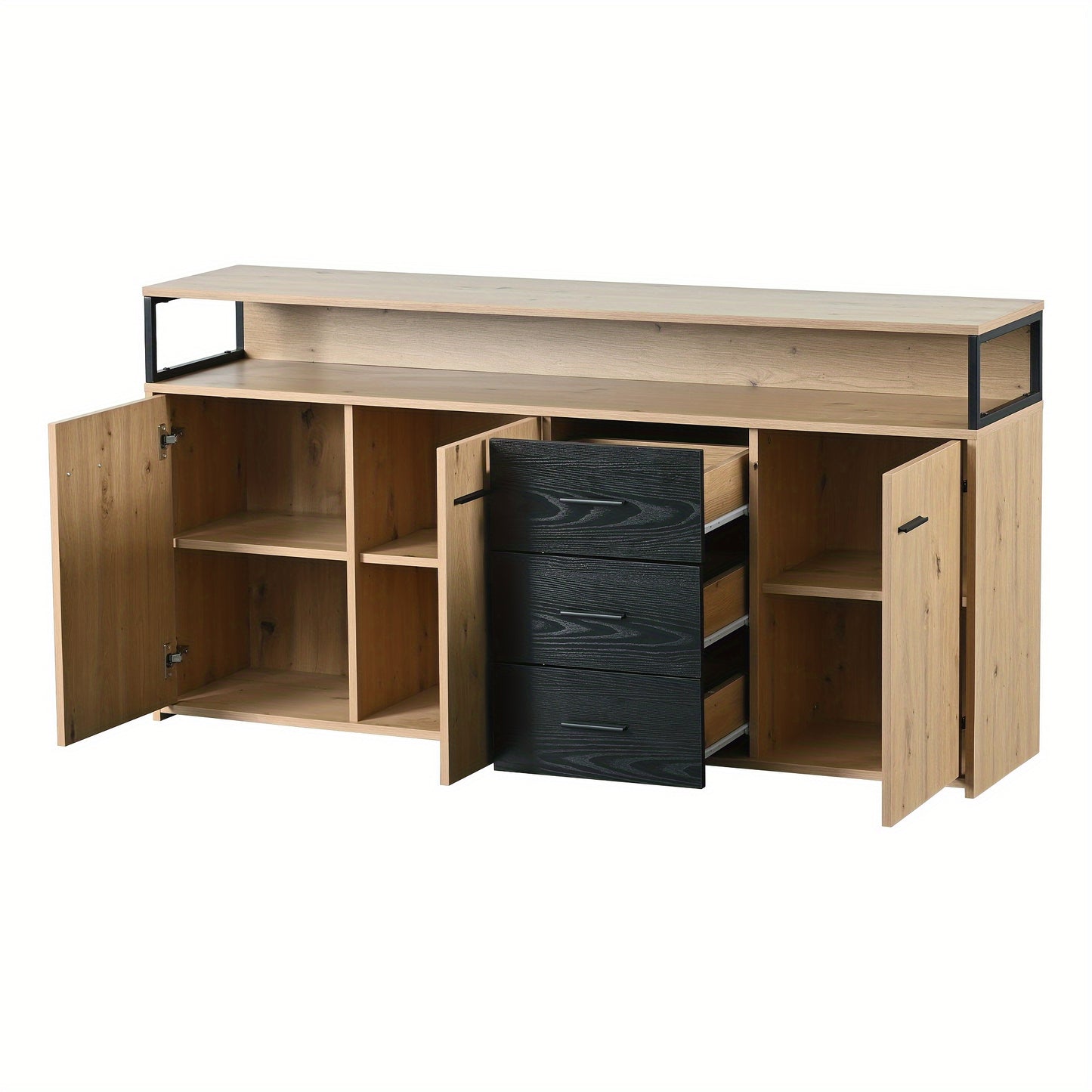Dressoir – Opbergkast – Ladekast – TV Meubel – Wandkast – Industrieel Design – Massief Hout – 150 cm Breed