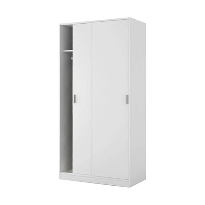 Wardrobe 2 in Front of Dagnan, Bedroom Closet, Furniture with Shelf And Clothes Rail, 100X50H200 Cm, Available in 2 Colors
