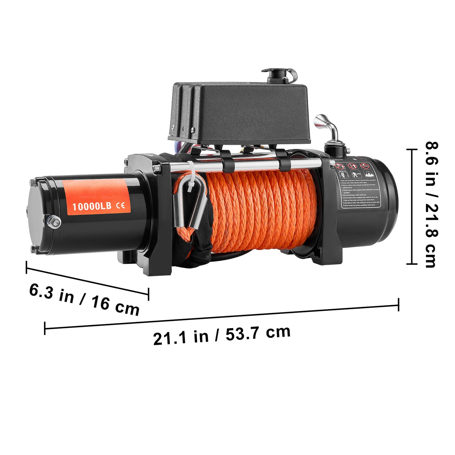 Elektrische Lier – Winch – Takel – Kabellier – Bumperlier – 4536 kg Trekkracht – Synthetisch Touw – Waterdicht – Draadloze Afstandsbediening