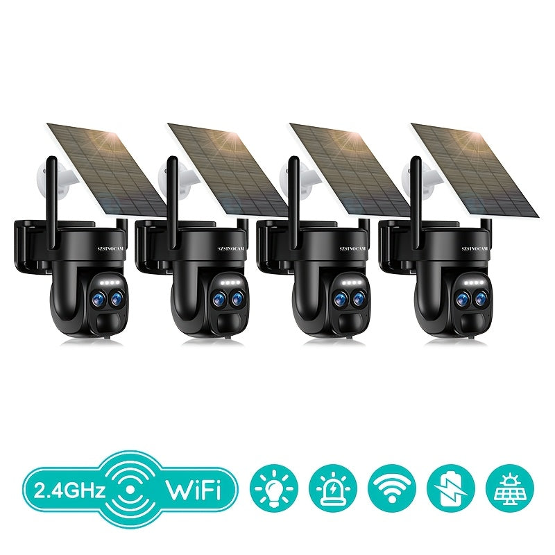 Bewakingscamera – Beveiligingscamera – Buitencamera – Camerabewaking – Draadloze Camera – 1440p Dual Lens – Kleurennachtzicht met Spotlight