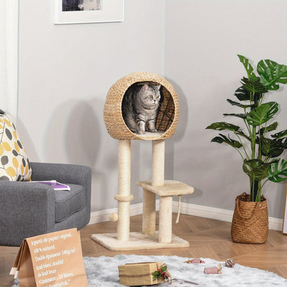 Kattenkrabpaal – Krabpaal – Krabmeubel – Kattenpaal – Kattenbed – Compact 100 cm – Duurzaam Sisalmateriaal
