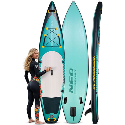 Stand Up Paddleboard – SUP Board – Opblaasbaar Paddleboard – Surfboard – Peddelboard – Compleet Met Peddel En Pomp – 350x81x15 cm – Lichtgewicht Drop Stitch Materiaal