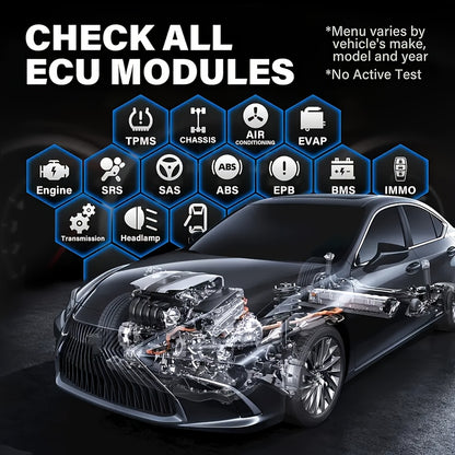 OBD2 Scanner – Auto Uitleesapparaat – Diagnose Tool – Foutcode Lezer – Uitleesapparaat – Draadloos WiFi – 28+ Resetfuncties – Voor Auto’s Tot 36V