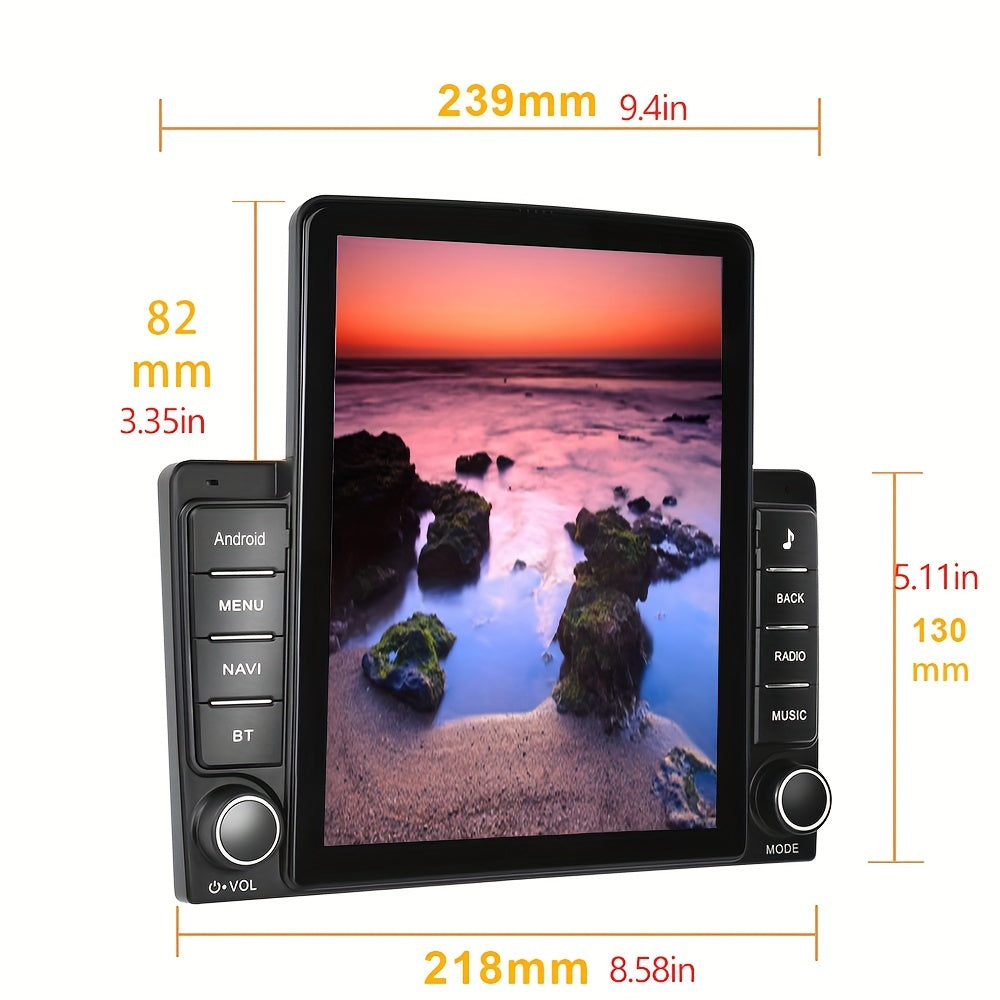 Autoradio – Car Stereo – Multimedia Speler – Auto Radio – 2DIN – 9,5 Inch HD Scherm – Android 10 – Achteruitrijcamera Ondersteuning