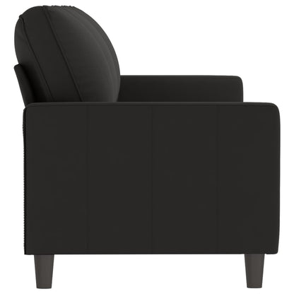 Bankje – Fauteuil – Zitbank – Meubel – Loungestoel – Velvet Bekleding – Met Metalen Frame – 198x77x80 cm – Zwart