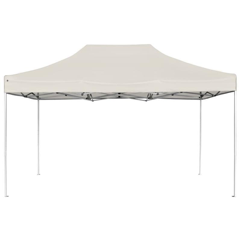 Partytent – Opvouwbare Tent – Feesttent – Evenemententent – Markt Tent – Crème Kleur – 4,5x3 Meter – Lichtgewicht Aluminium Frame