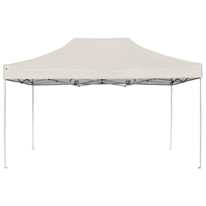 Partytent – Opvouwbare Tent – Feesttent – Evenemententent – Markt Tent – Crème Kleur – 4,5x3 Meter – Lichtgewicht Aluminium Frame