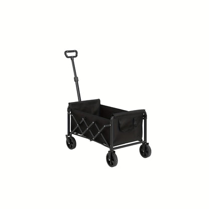 Bolderkar – Inklapbare Wagen – Vouwkar – Transportkar – Tuinkar – Zwart – Lichtgewicht Metalen Frame – Duurzame Rubberen Wielen