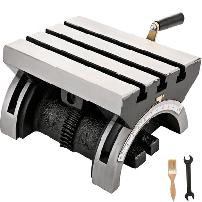 Kantelbare Freestafel – Freesmachine Tafel – Verstelbare Freestafel – Freestafel Gietijzer – Kanteltafel – 25x18 cm Werkblad – 0-40° Verstelbare Hoek – 3 T-Slots