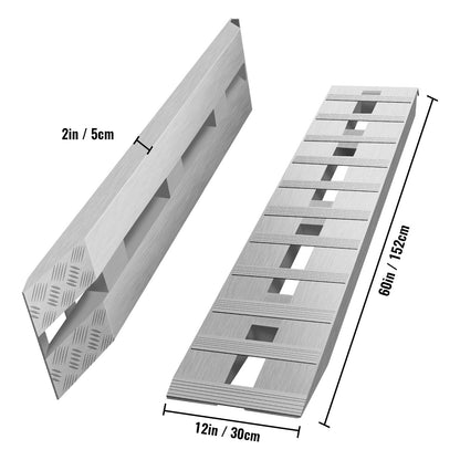 Aluminium Laadbruggen – Laadplanken – Oprijplaten – Laadrampen – Oprijplanken Set – 6000 lbs Draagkracht – Antislip Beavertail Haak