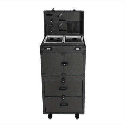 Kapperswagen – Kappers Trolley – Werkwagen – Salon Trolley – Make-up Organizer – Ruime Opbergruimte – Stevig Aluminium Frame & ABS Buitenlaag