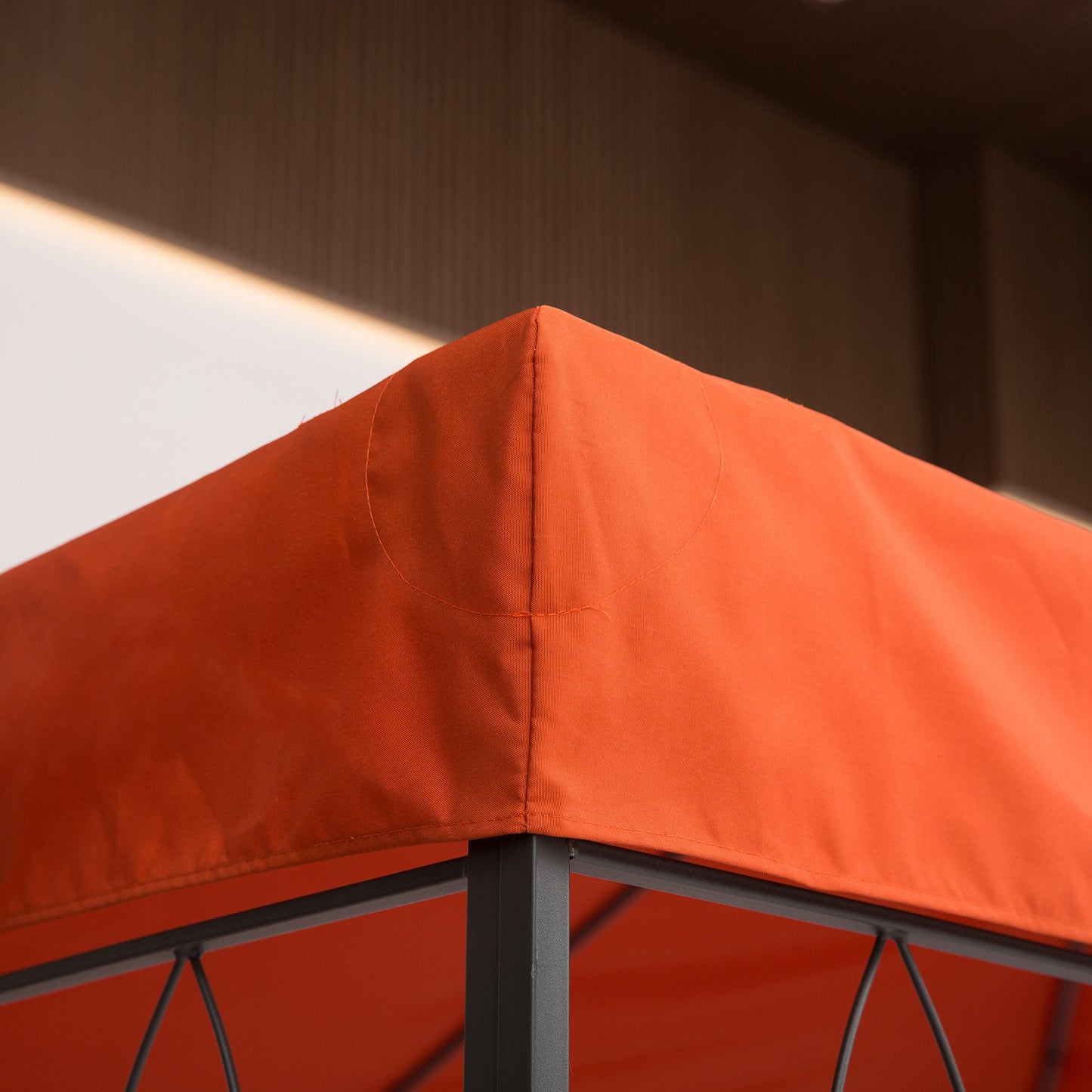 Vervangend Dak Tuinpaviljoen – Paviljoendak – Overkapping Dak – Polyester Dak – Koffiekleur – 3x4 Meter – Waterbestendig – Eenvoudige Installatie