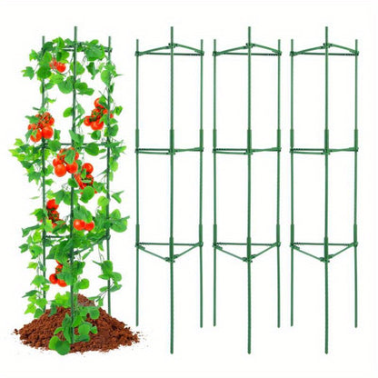 Tomatensteunen – Tomatenrek – Plantsteunen – Groentehulp – Kwekerij Steunen – 4 Stuks – Metaal – 160 cm Hoog – Extra Stevig – Duurzaam
