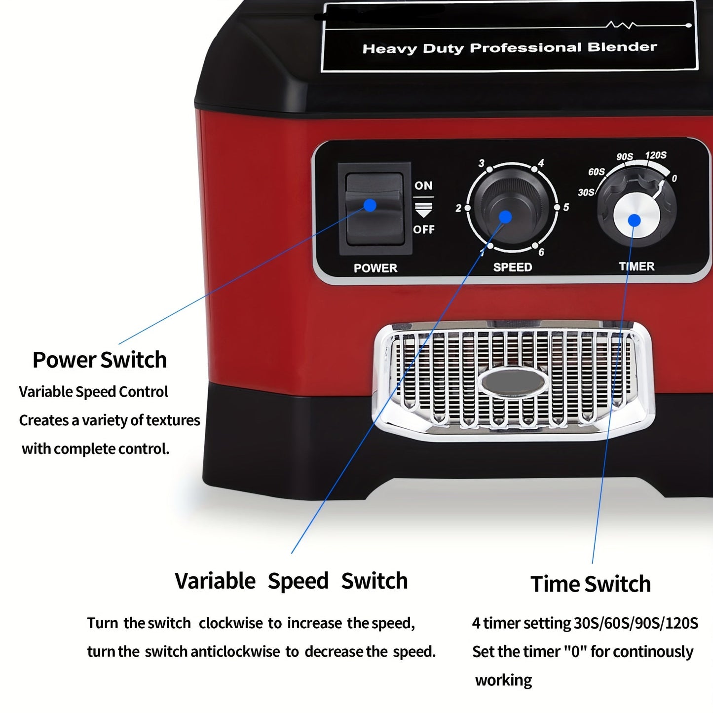 Blender – Smoothiemixer – Sapmaker – Keukenmachine – 2200W Motor – 2 Liter Kan