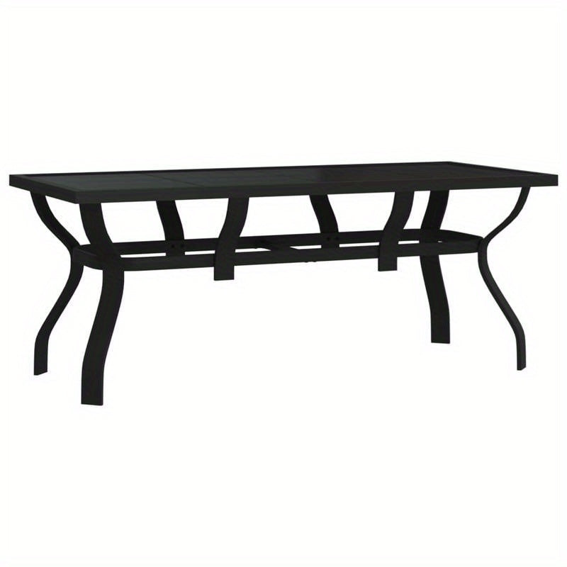 Tuintafel Zwart – Buiten Tafel – Terrastafel – Tuinmeubel – Eettafel – Aluminium – 180x80x70 cm – Modern & Makkelijk In Elkaar Te Zetten