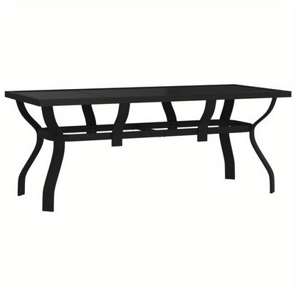 Tuintafel Zwart – Buiten Tafel – Terrastafel – Tuinmeubel – Eettafel – Aluminium – 180x80x70 cm – Modern & Makkelijk In Elkaar Te Zetten