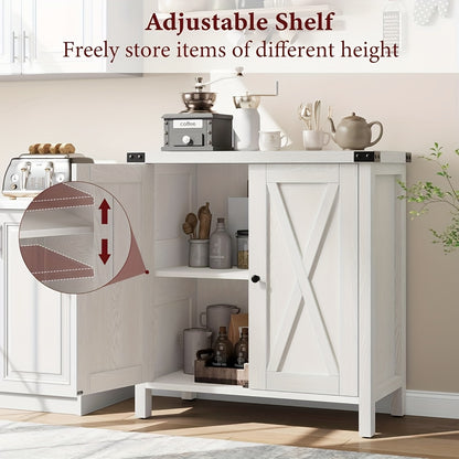 Farmhouse Sidetable – Dressoir – Buffetkast – Opbergkast – Haltafel – Grijs – MDF Metalen Poten – Compact Ontwerp Met 2 Lades