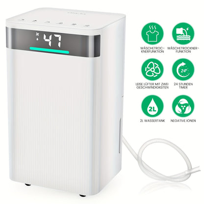 Luchtontvochtiger – Ontvochtiger – Vochtvreter – Dehumidifier – Vochtbestrijder – 14L per dag Ontvochtiging – WiFi App Bediening & Automatische Vochtigheidssensor