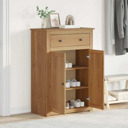 Schoenenrek – Schoenenkast – Schoenenopberger – Opbergmeubel – Schoenenbank – Massief Grenenhout – 80x40x114 cm – Modern Minimalistisch Design – 2 Laags – 8 kg Draagvermogen – Zonder Metalen Onderdelen