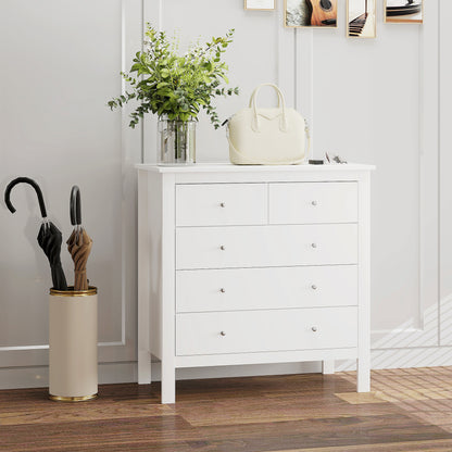 Dressoir – Ladekast – Sideboard – Opbergkast – Commode – Wit – Softclose Deuren – Kantelbeveiliging – 79x39,5x80,5 cm
