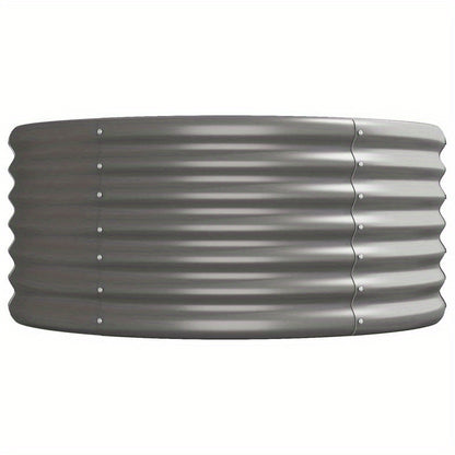 Verhoogde Plantenbak – Metaalbak – Kruidenbak – Bloembak – Tuinbak – Grijs – Roestvrij Poedercoating – 620x80x36 cm – Duurzaam Met Goede Drainage