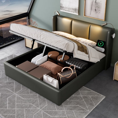 Modern Bed – Platformbed – Bedframe – Metalen Bed – Slaapkamerbed – Met Stoffen Hoofdbord – Vooraf Gemonteerd – Max. Belastbaarheid 300 kg