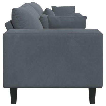 Bankstel – Bank – Hoekbank – Slaapbank – Zetel – Velvet Bekleding – Inclusief Ottoman – Stevig Houten Frame