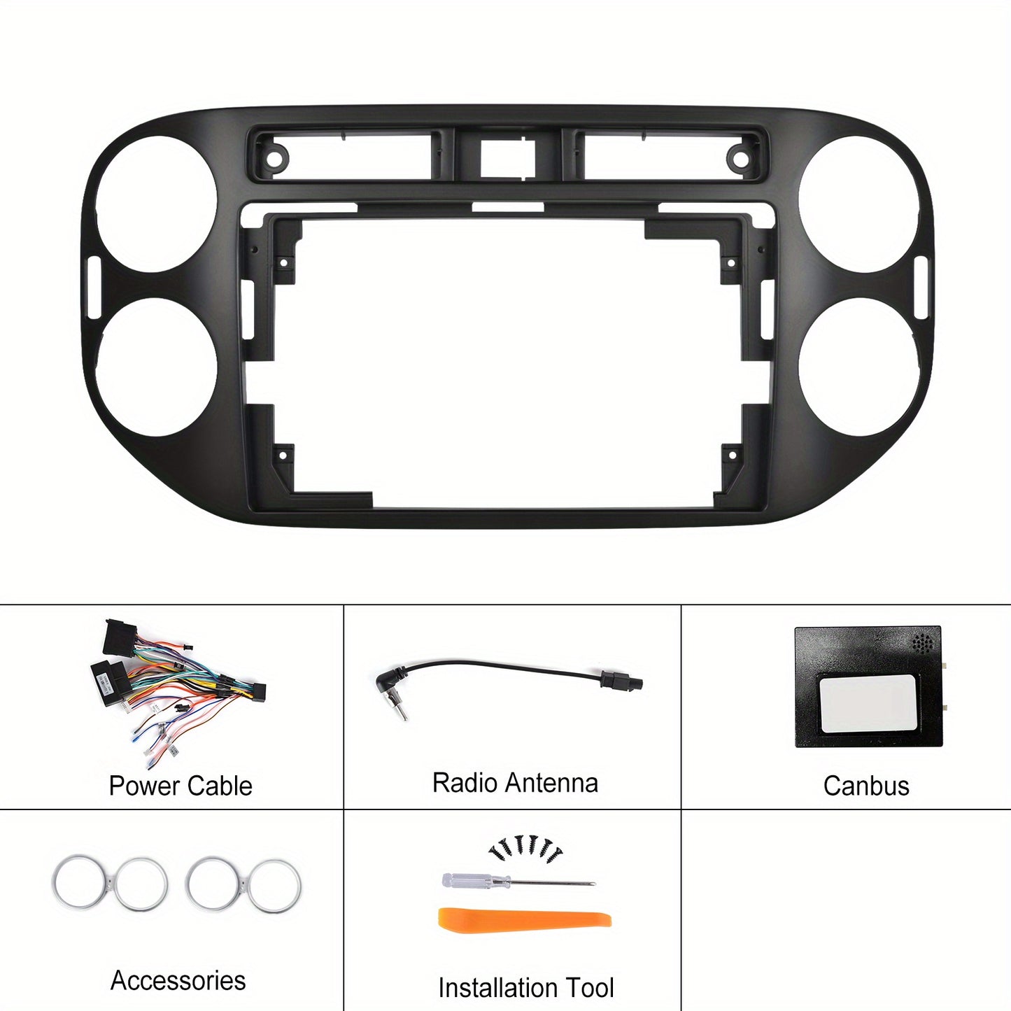 Autoradio – 2 DIN Touchscreen – CarPlay Draadloos – Android Auto – Bluetooth – GPS WiFi – 22,86 cm Scherm – Inclusief Nachtzicht Achteruitrijcamera & Externe Microfoon