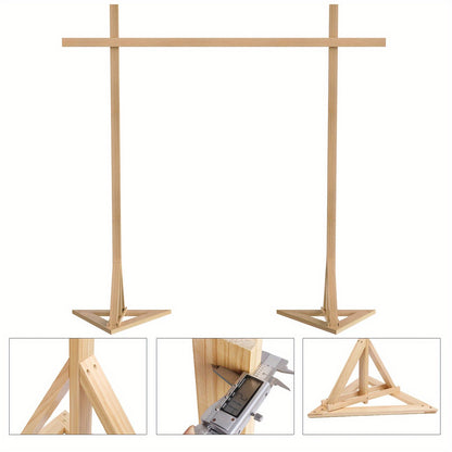 AESOME Classic Wooden Arch Backdrop Stand - 3.05X3.05meter Large Wedding Ceremony Frame for Garden, Photo Background Decoration, No Electricity Needed for Halloween, Christmas Event & Party Supplies