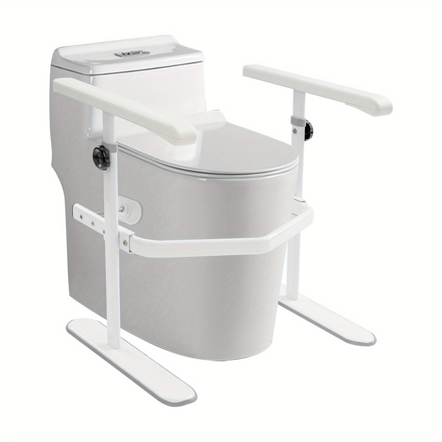 Toiletbeugel – Toiletbeugel Veiligheid – Toiletsteun – Toiletbeugel Wandbeugel – Verstelbare Toiletsteun – Verstelbaar Hoogte – Antislip Basis – Max. Draagkracht 150 kg – Wit